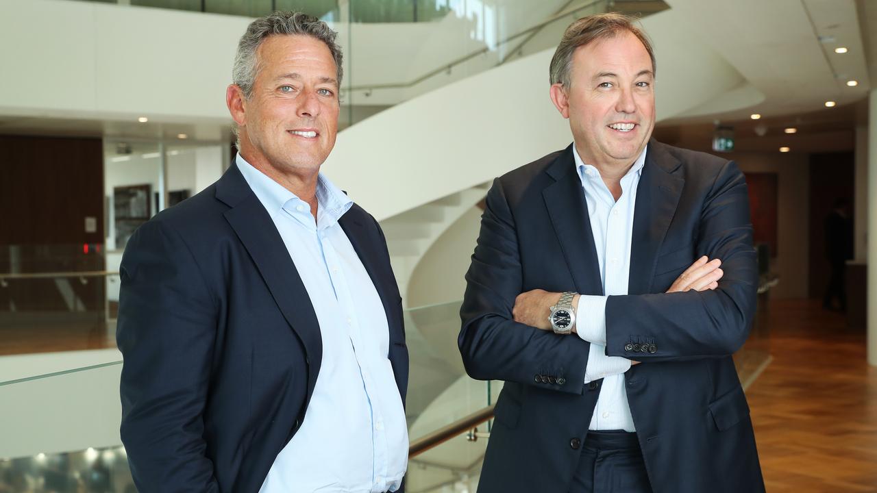 Eminence Capital CEO Ricky Sandler, left, with Sohn Australia co-founder Matthew Grounds. Picture: John Feder