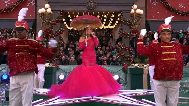 Mariah Carey performing at the Macy’s Thanksgiving Day Parade. Picture: NBC