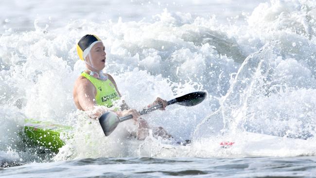 Alexandra Headland ironwoman Emman Woods. Picture SLSA