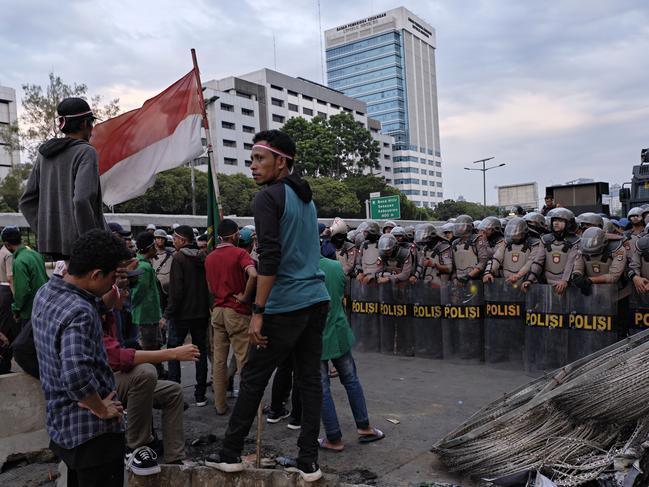 Students protest against the law when it was proposed on September 27, 2019 in Jakarta. Picture: Ed Wray/Getty Images)