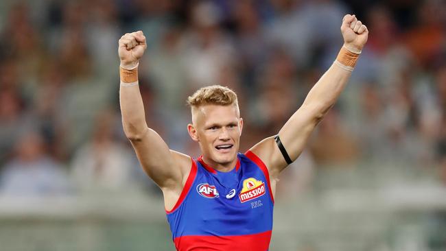 Adam Treloar made the perfect start to life as a Dog. Picture: Getty Images