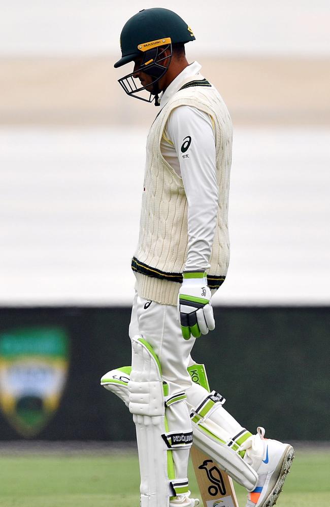 Khawaja’s summer has not gone as planned with the bat. (Photo by Saeed KHAN / AFP)