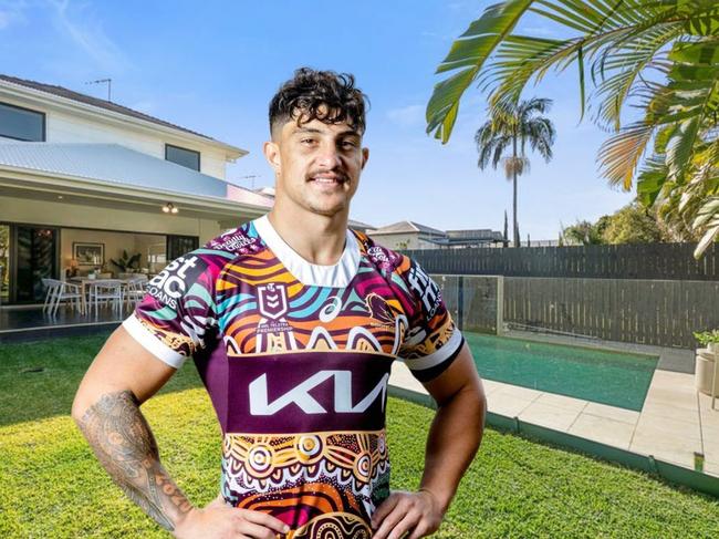 Brisbane Bronco Kotoni Staggs has bought his first home.