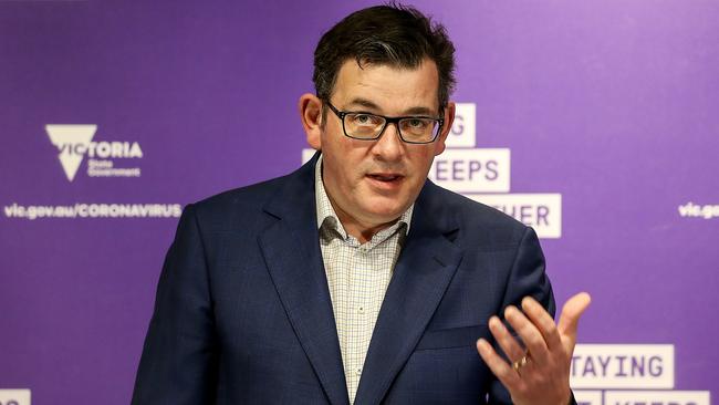 Premier Daniel Andrews has issued stage 4 lockdown for Melbourne and parts of Victoria until September 13. Picture: NCA NewsWire/ Ian Currie.