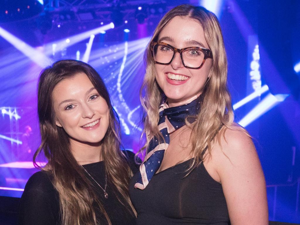 Kimberley Goodman and Liberty Petersen at The Hindley functions launch. Picture: Matthew Kroker