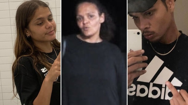 Madison Butler, 18, left, Butler’s mother Melissa Jane Clancy, 37, Dechlan Wurramarra, 21, and a 17-year-old boy (not pictured) were all charged with murder after Kingsley Alley Jr’s body was found bloodied and beaten on a Palmerston driveway on October 8.