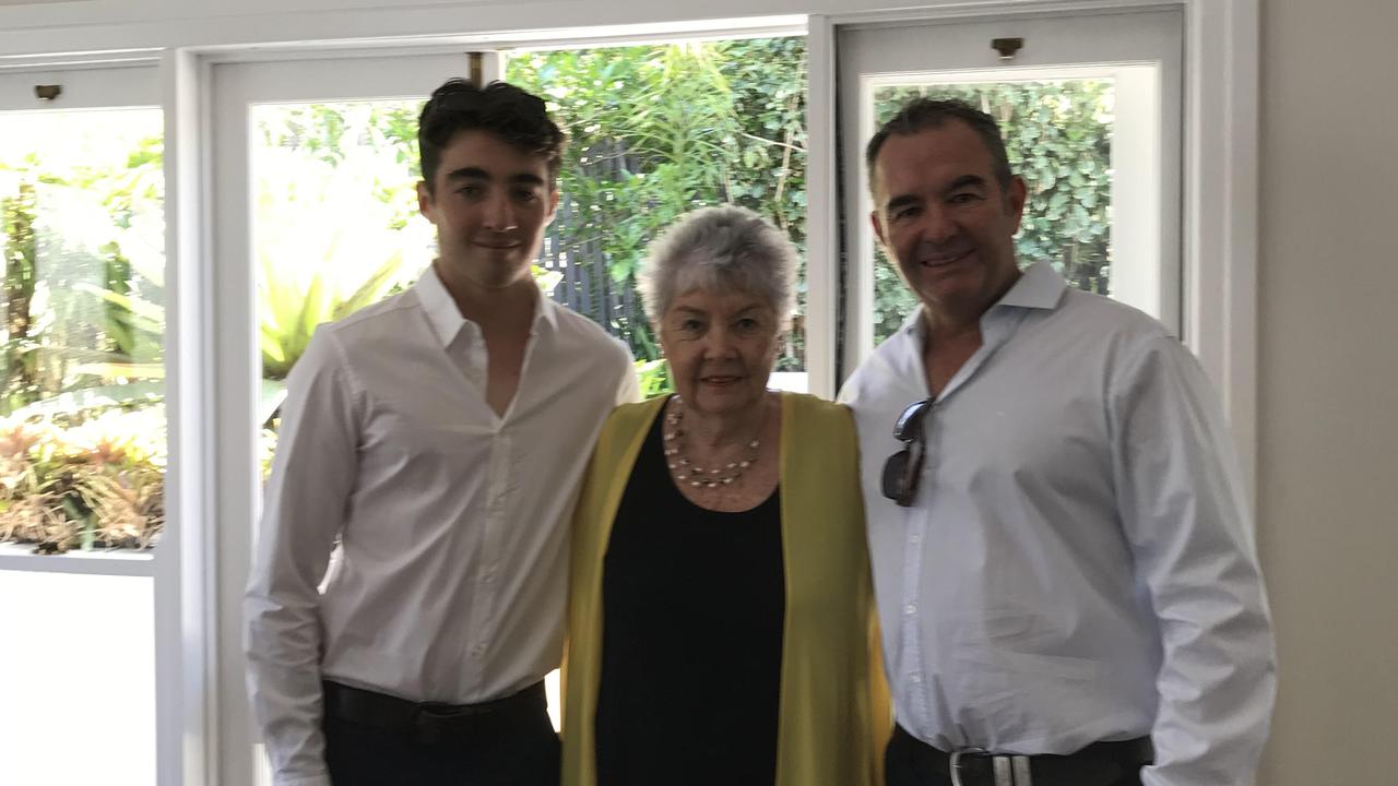 Three generations of hospitality. Laurie Williams (centre) with Max and Clayton Williams.