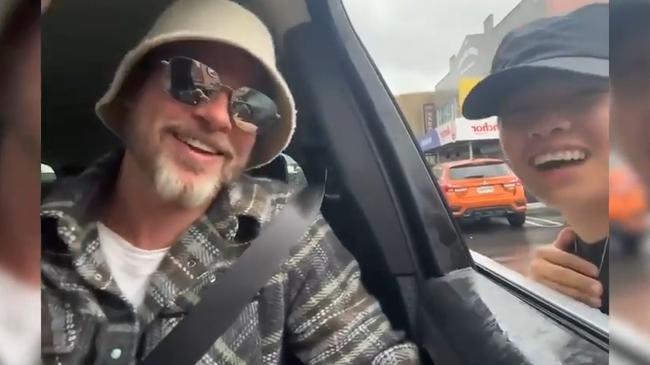 The actor gave the young fan’s dad a shout-out in the video.