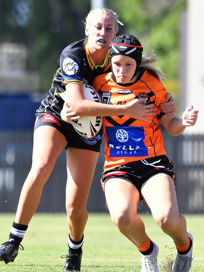 Harvey Norman under 19s girls rugby league match between Brisbane Tigers and Tweed Seagulls.