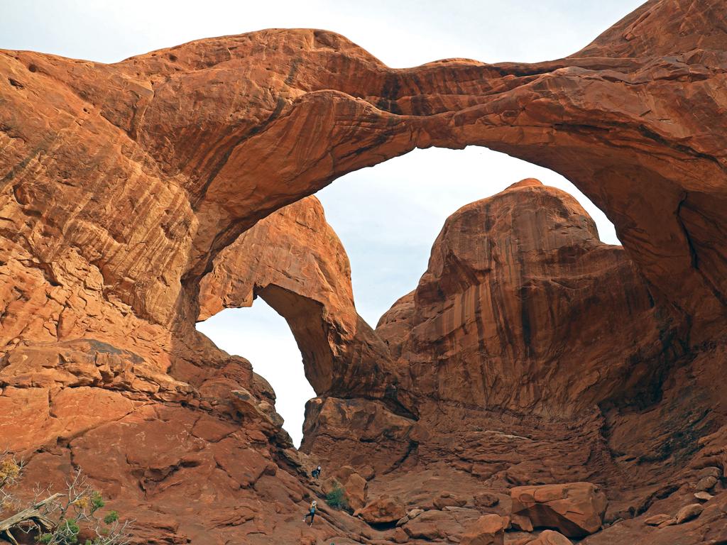 TRAVEL FEATURE: Rocky Mountaineer - Rockies To The Red Rocks ... Travelling from Moab to Denver, witnessing the unparalleled natural beauty of North America's famous desert formations in Utah to the rugged mountain landscapes of Colorado. Pictured is Arches National Park, north of Moab in the state of Utah. Picture: Nicholas Eagar