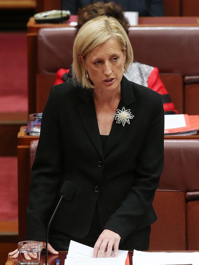 Katy Gallagher steers the Senate through the Global Financial Crisis. Picture: Kym Smith