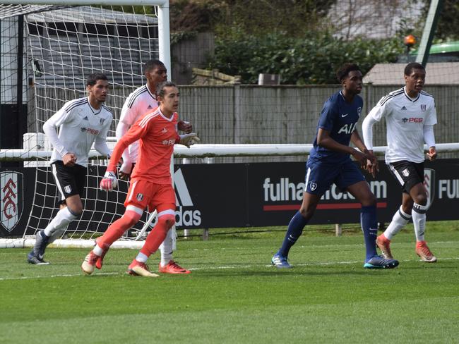 Julian Schwarzer, son of goal keeper Mark Schwarzer, playing with Fulham's youth side last season.