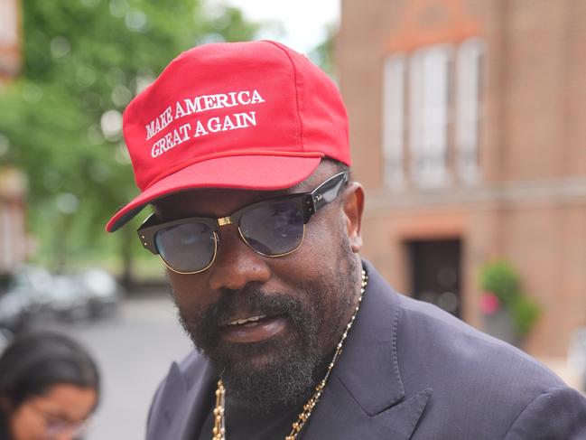 British boxer Derek Chisora was in full Trump fan mode. Picture: Getty Images