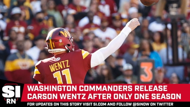 Washington Commanders release quarterback Carson Wentz after one