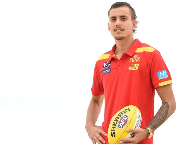 GOLD COAST, AUSTRALIA - DECEMBER 08: Joel Jeffrey during a Gold Coast Suns AFL media opportunity at Kurrawa Surf Club on December 08, 2020 in Gold Coast, Australia. (Photo by Matt Roberts/AFL Photos/via Getty Images)