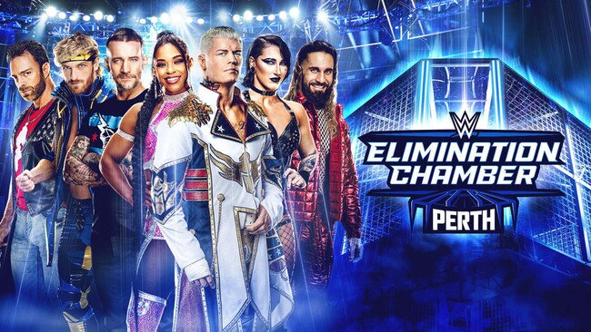 The 2024 edition marks the 14th Elimination Chamber event in WWE history and the company’s first Aussie event in six years since Super Show-Down in 2018. Picture: WWE