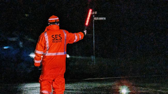 Tasmania SES crews during wild weather event across the state on August 31. Picture: Tas SES