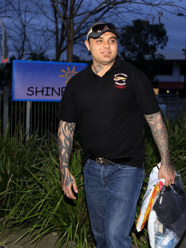 Hells Angels bikie gang member Samir Jouayde leaves Silverwater Correctional Facility in Sydney after an 11th-hour reprieve.