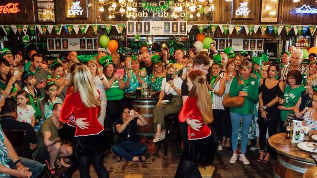 Traditional dancers on St Patrick’s Day. Picture: The Irish Facebook page