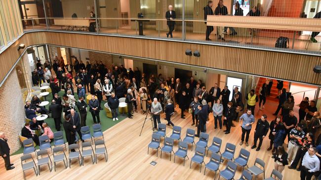 The official opening of the University of Tasmania's $45.5m River's Edge building, part of the Northern Transformation relocation of the campus from Newnham to Inveresk. Picture: Alex Treacy