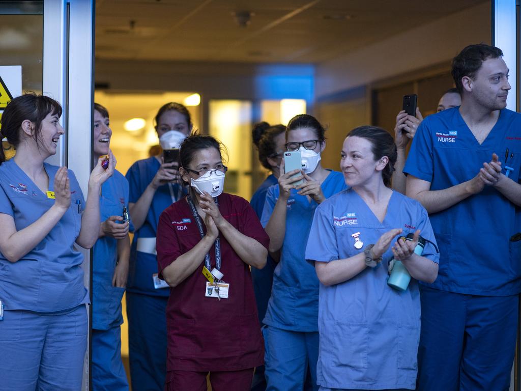 The Queen thanked nurses and the "Clap for Our Carers" campaign, where members of the public were encouraged to applaud NHS staff. Picture: Justin Setterfield/Getty Images