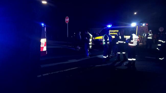 Emergency services attended the scene, taking a 17-year-old to Bankstown Hospital for treatment. Picture: Alan Ritchie.