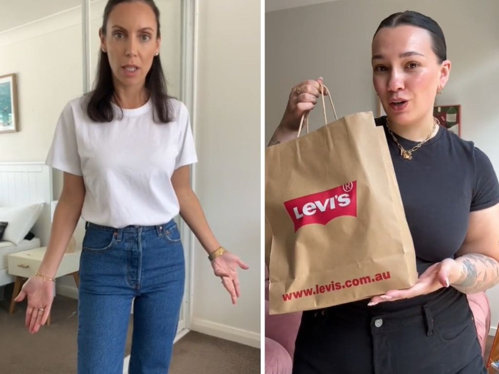 The Levi's Ribcage Straight Ankle Jeans are 25 per cent off. TikTok: @louises.outfits @jessiekirk__