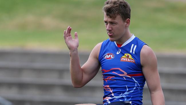 Jack Macrae at Bulldogs training. Picture: Michael Klein