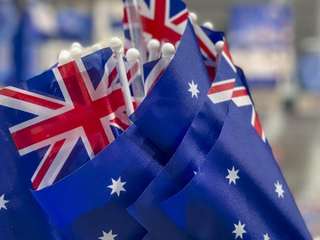 BRISBANE, AUSTRALIA - NewsWire Photos - JANUARY 13, 2025: A generic photo of Australia Day merchandise  in the Brisbane CBD.Picture: NewsWire / Glenn Campbell