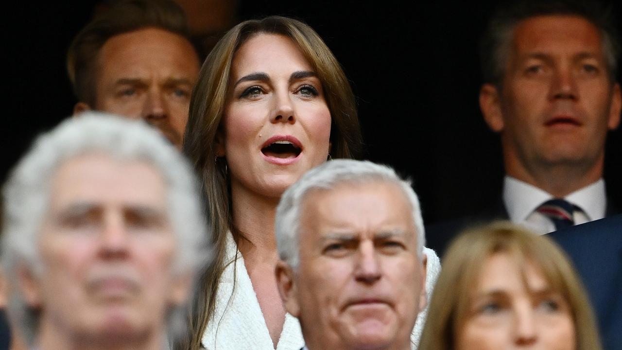 Princess Kate at the Rugby World Cup France 2023 Quarter Final match between England and Fiji at Stade Velodrome in Marseilles, France. Picture: Dan Mullan/Getty Images