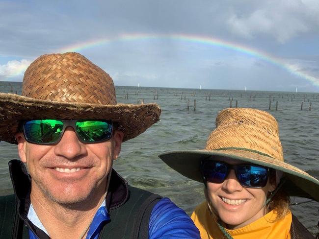 Situated on the southern end of Moreton Island kooringal Oyster leases are surrounded by turtles, dolphins and dugongs. Picture: Andrew and Leisa Robson