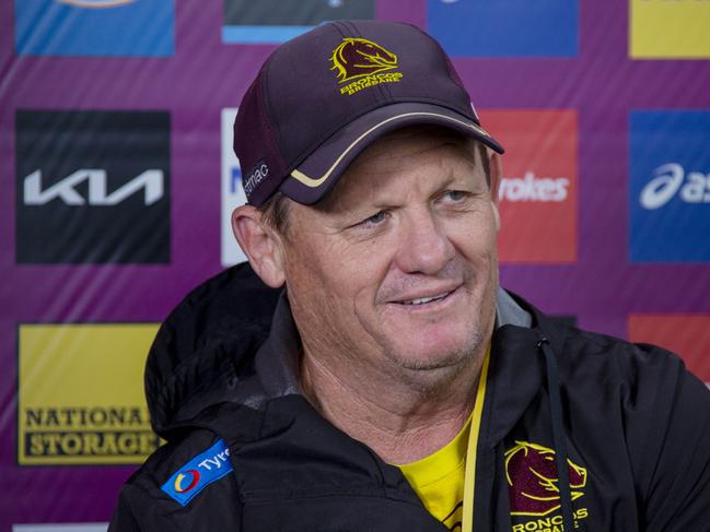 Brisbane Broncos head coach Kevin Walters talking to the media after a training session on Friday 2 September 2022. Picture: Jerad Williams