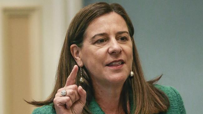 BRISBANE, AUSTRALIA - NewsWire Photos - FEBRUARY18, 2025: Queensland Attorney General Deb Frecklington speaks during Question time at Queensland Parliament ., Picture: NewsWire / Glenn Campbell