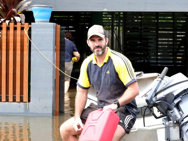 Andrew Braidy was watching the street and cleaning his house on Vincent St. Picture: Steve Pohlner