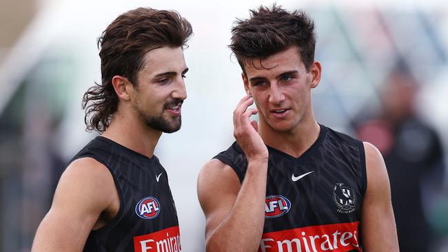 Nick Daicos (right) should be in the Pies side for round one.