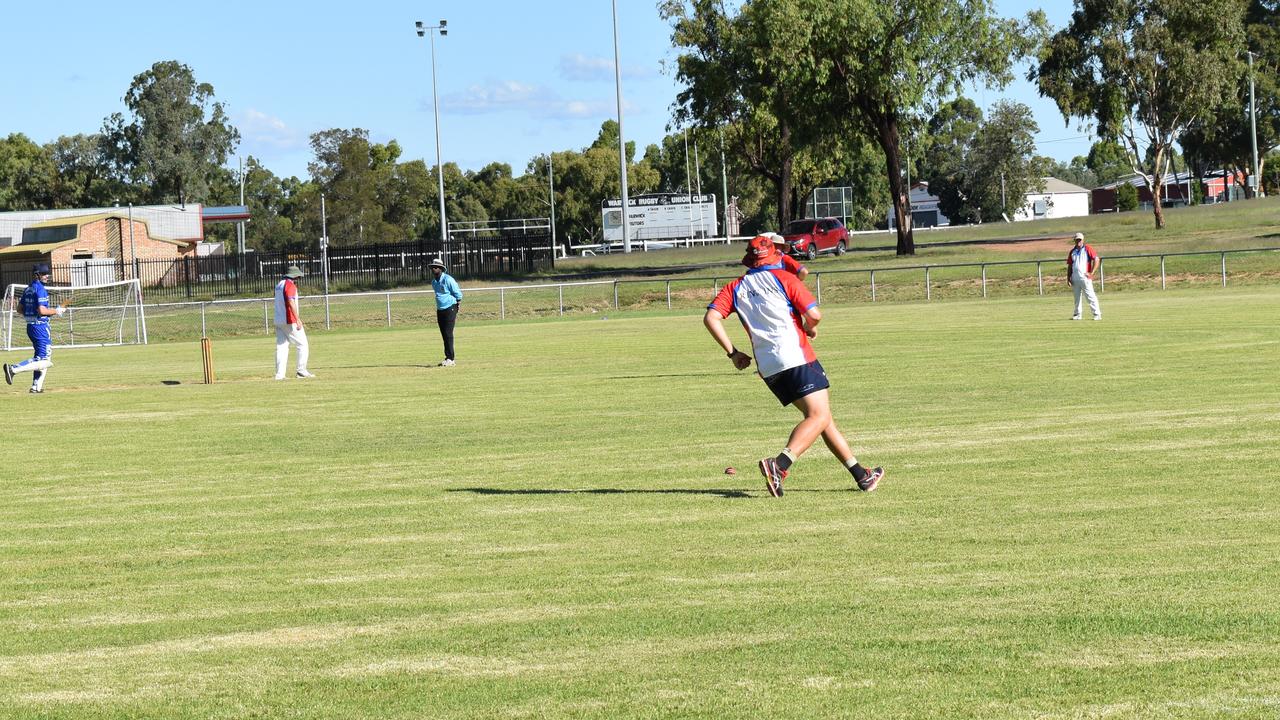 Docs v Goomeri compete at Queens Park on the first day of the Warwick Australia Day Cricket Carnival.