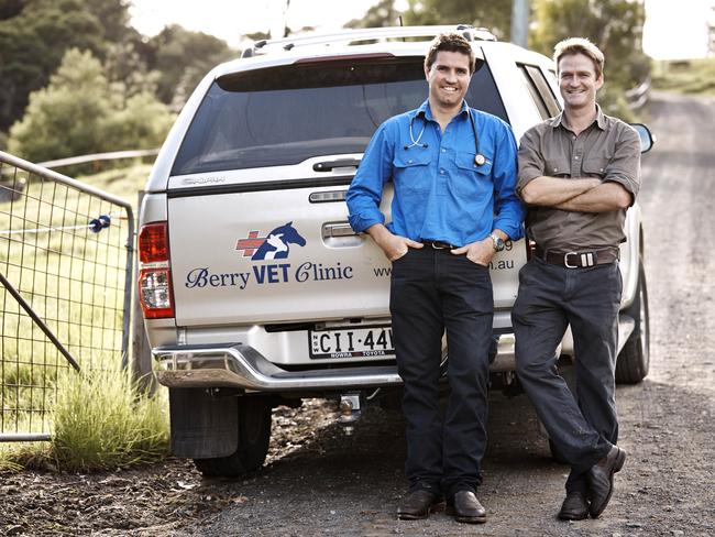 Dynamic duo ... Village Vets stars Dr Anthony Bennett and Dr James Carroll. Picture: Supplied