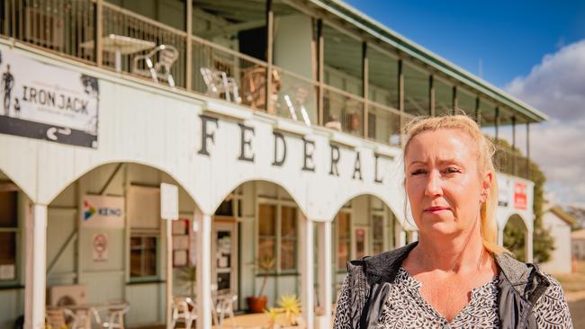 Samantha Senescall, the owner of the Federal Hotel in Wallumbilla. Picture: Katarina Silvester