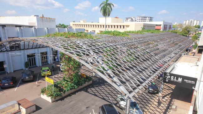 The Cavenagh St Shade Structure as of June 17 2021. Picture: Glenn Campbell