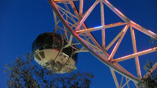 The Melbourne Start Observation Wheel left passengers stranded when it broke down in 2018. Picture: Andrew Henshaw