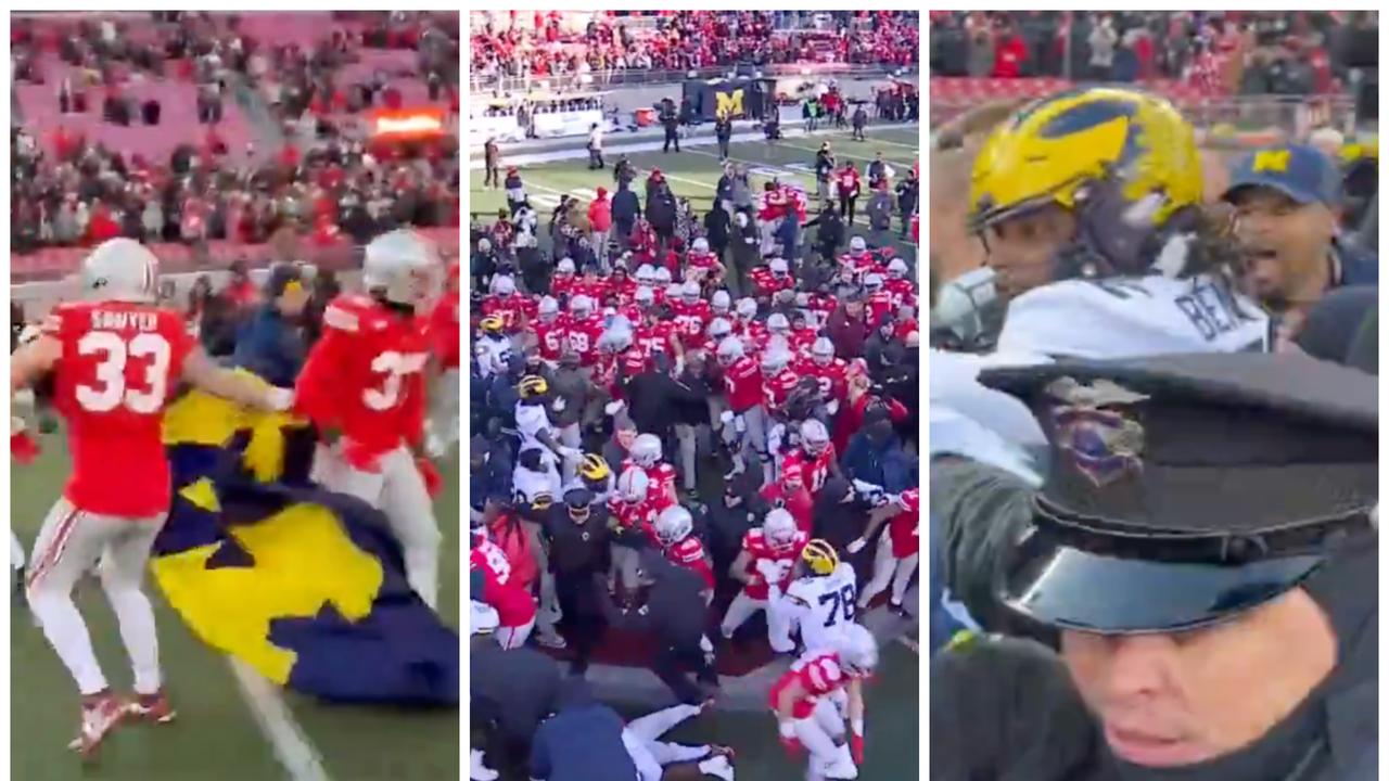 College football 2024 Brawl erupts between Michigan and Ohio State