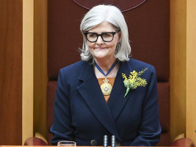 CANBERRA, Australia - NewsWire Photos - July 1, 2024: Samantha Mostyn is sworn in as Governor General Swearing in the Senate at Parliament House in Canberra. Picture: NewsWire / Martin Ollman