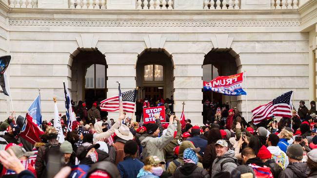 Trump supporters flood into the Capitol Building during the 2021 riot. Picture: AFP