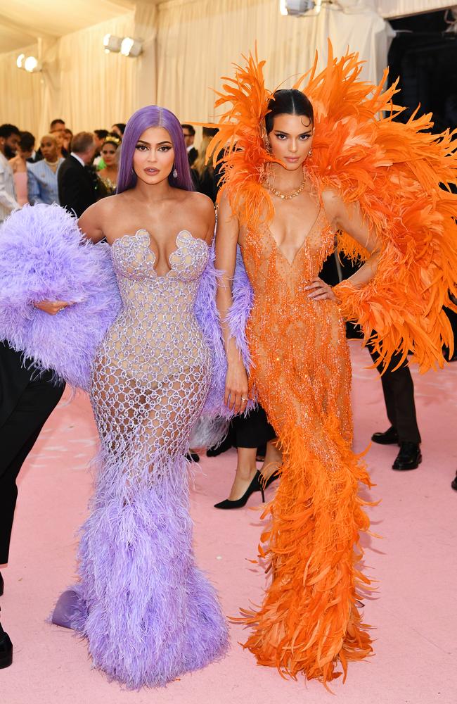 Kylie Jenner and Kendall Jenner. Picture: Dimitrios Kambouris/Getty Images for The Met Museum/Vogue