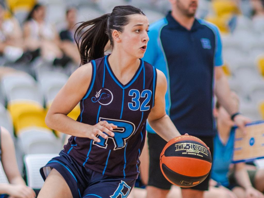 Rowville Secondary College player Emilija Dakic in action at the Basketball Australia School Championships. Picture: Taylor Earnshaw