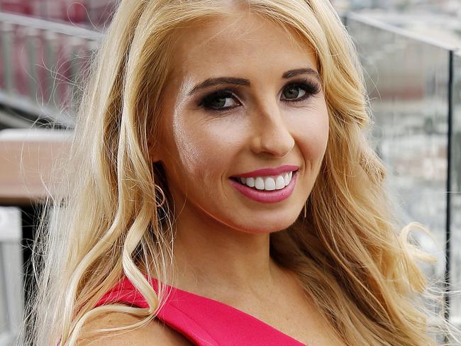 EMBARGO TUESDAY 6TH FEB  HOLD - SEE PIC DESK BEFORE PUBLISHING   Ashley Irvin from Married at First Sight posing at the Channel 9 2018 programming launch, at the Rooftop Flight Centre HQ, Brisbane 1st of February 2018.  (AAP Image/Josh Woning)