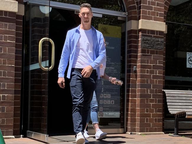 French national Louis Germain walks out of Manly Court on Wednesday. Picture: Madeleine Wong