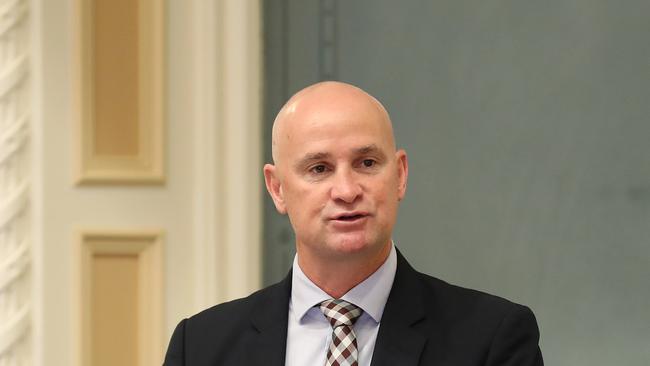 Hon Glenn Butcher, Member for Gladstone (ALP), Minister for Regional Development and Manufacturing and Minister for Water, Queensland Parliament Question Time, Brisbane. Photographer: Liam Kidston.