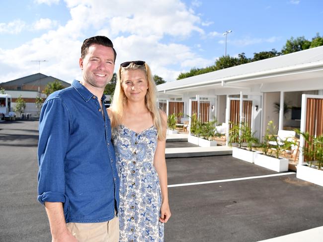 Lucy and Andrew Pink have refurbished the Loea Boutique Hotel, Maroochydore. Picture: Patrick Woods