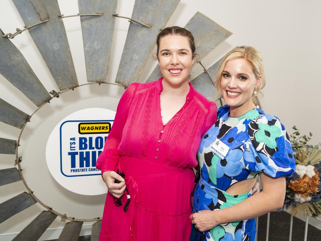 Giordann Hall (left) and Emma Rackley of It's a Bloke Thing at the 2022 function at Wellcamp Airport, Friday, September 9, 2022. Picture: Kevin Farmer